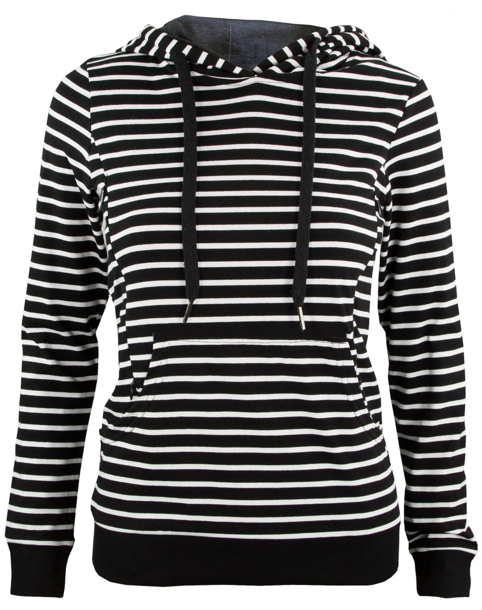 Striped Nursing Hoodie La Mere Clothing For Breastfeeding Moms