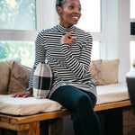 Nursing Striped Turtleneck Tunic