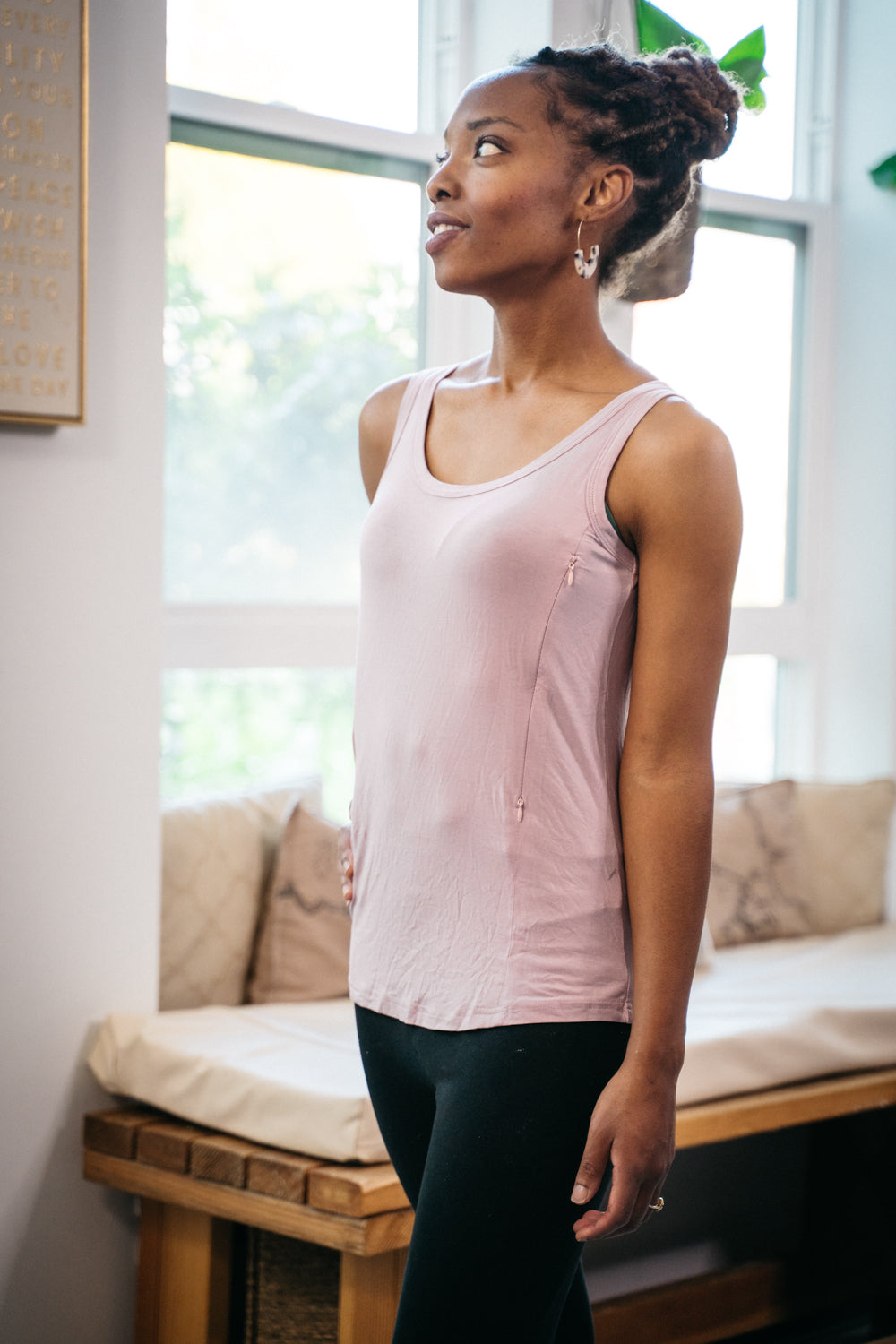 Nursing LUX Tank Top - Dusty Pink