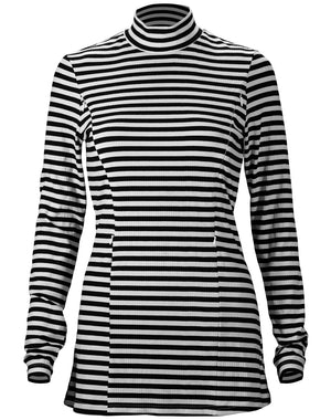 Nursing Striped Turtleneck Tunic