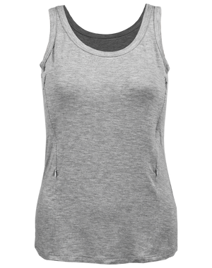 Nursing LUX Tank Top - Heather Gray