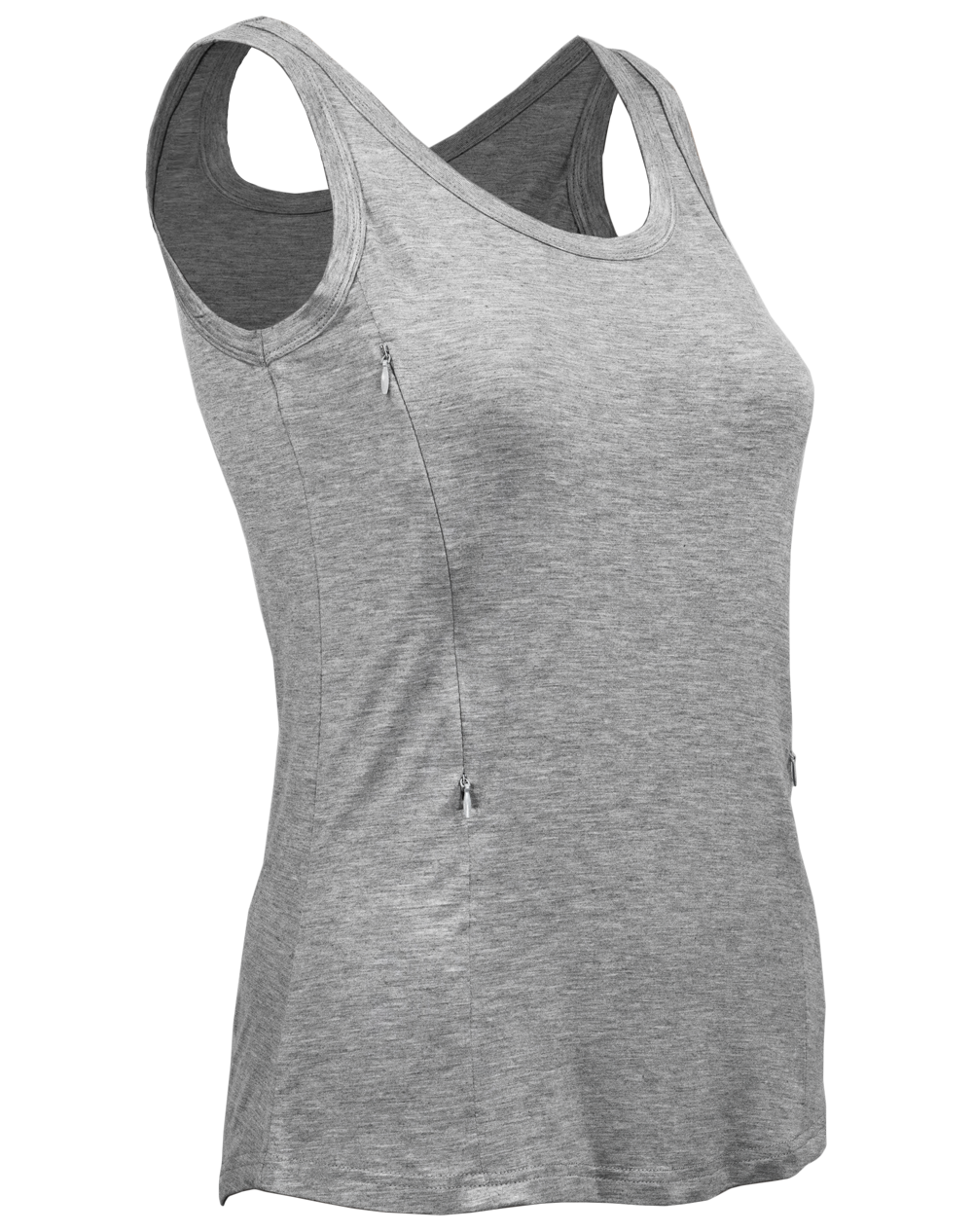Nursing LUX Tank Top - Heather Gray