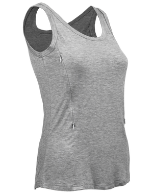 Nursing LUX Tank Top - Heather Gray